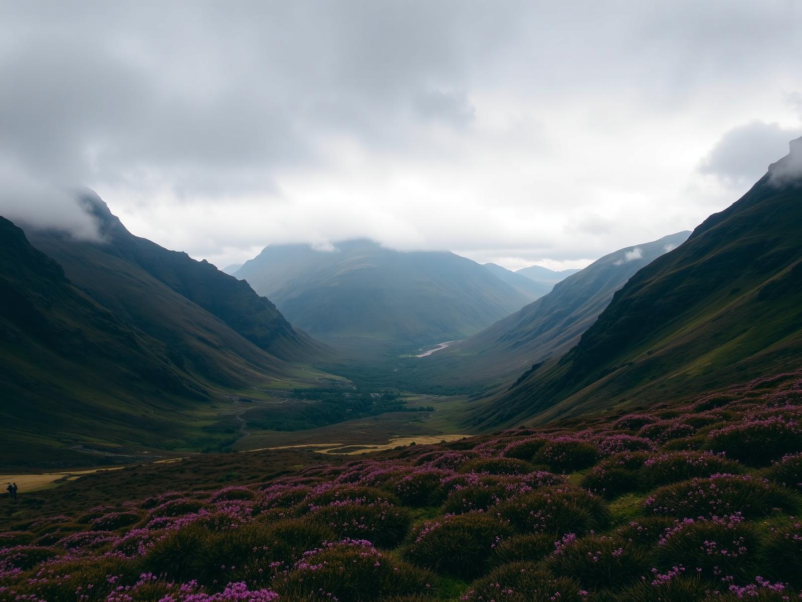 Highlands escocesas com vales silenciosos e ancestrais